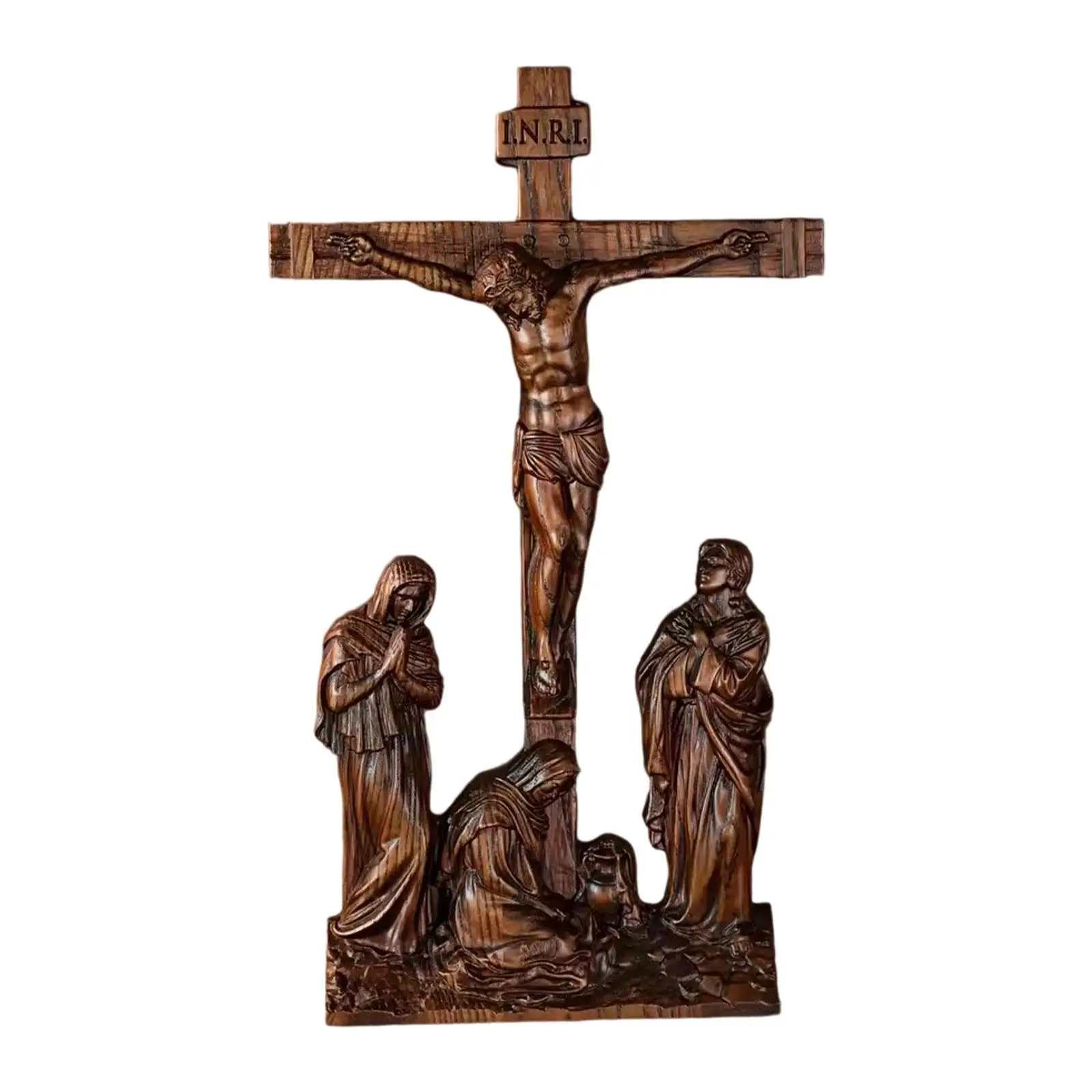 Standing Crucifix Jesus Cross Statue 10 inch High Catholic Table Cross Jesus Crucifix for Chapel Christian Collection Prayers
