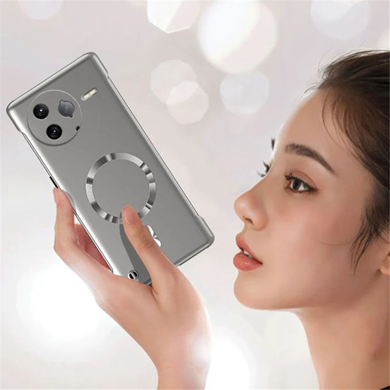 Luxury Ultra Thin Magnetic Metallic Frameless Phone Case - Matte Shockproof PC Cover