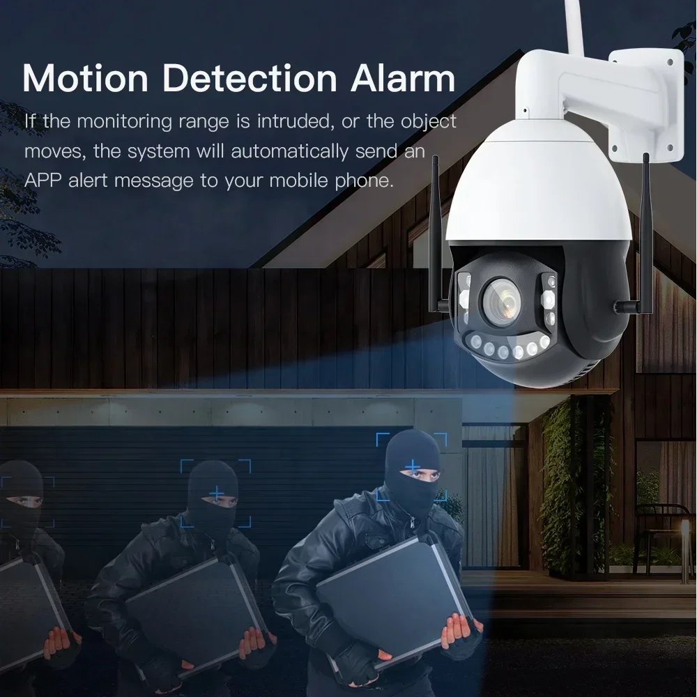 SIM 카드 IP 360 6인치 카메라 실외 스피드 돔 PTZ 보안 카메라 5MP 40배 광학 줌 팬 틸트 회전 HD 4G 화이트 CMOS