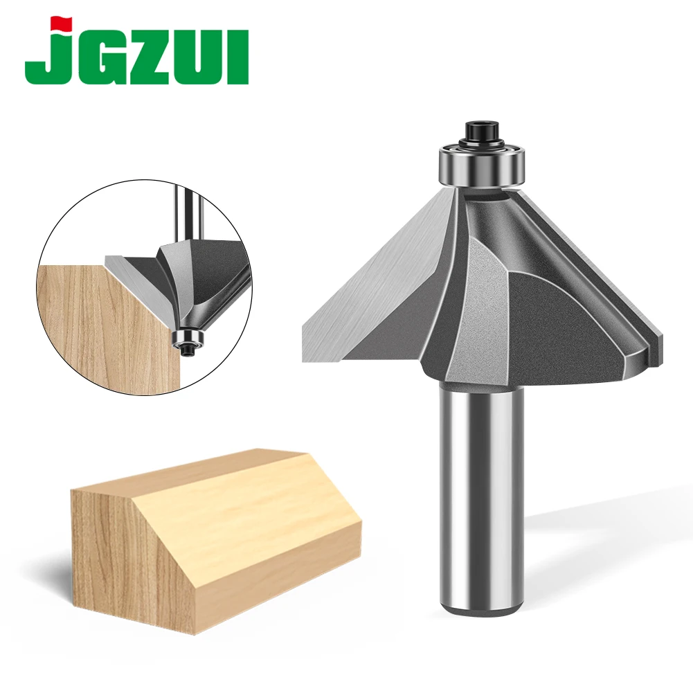 1pc 6mm 12mm Schaft 45 Grad Abschrägung Router Bit Holzbearbeitung Fräsen Router Bit Trimmen Maschine Carving Router bit