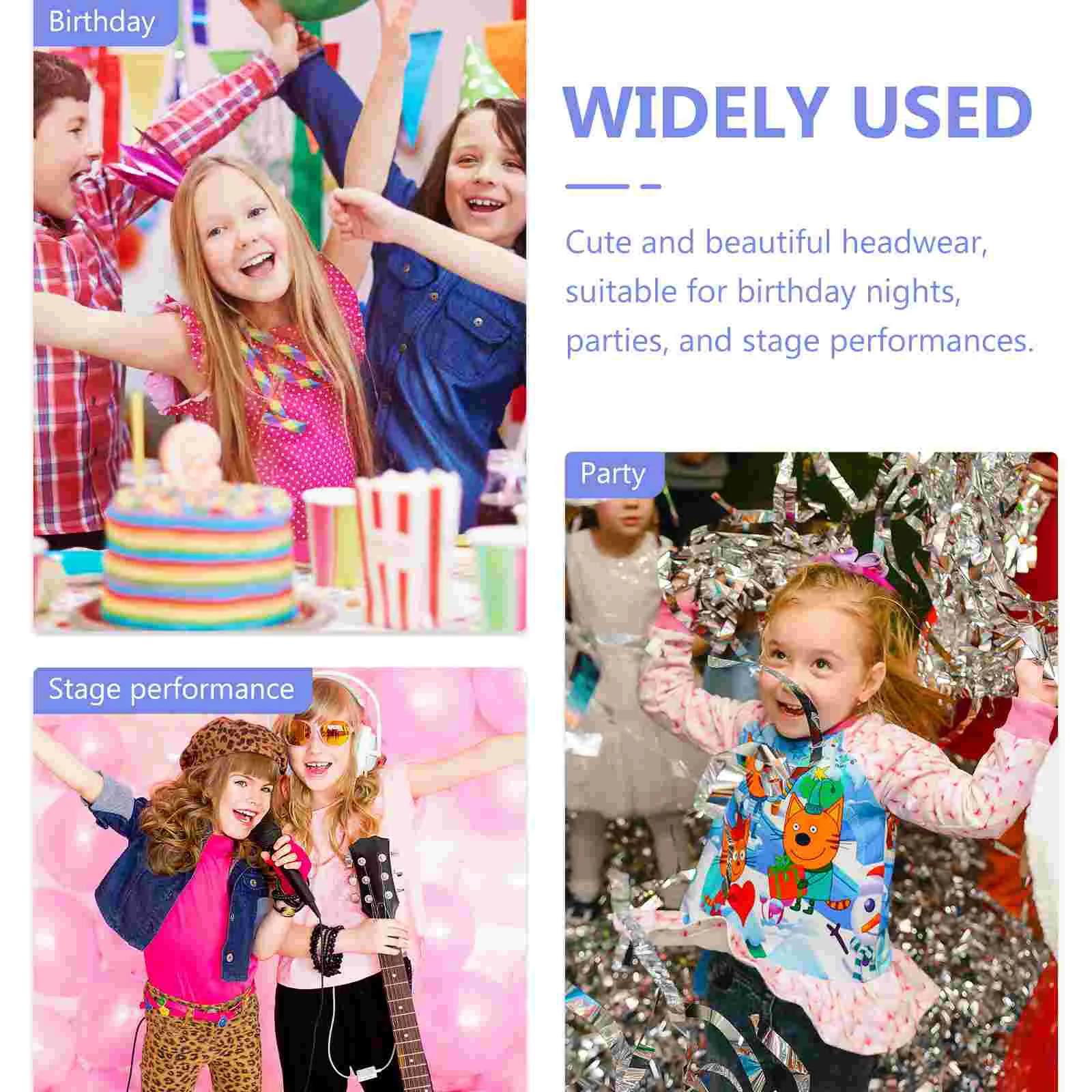 Party Hair Hoop Crown Children's Headband Headbands for Women's Snowflake Headdress Kids Alloy Costumes Girls 4