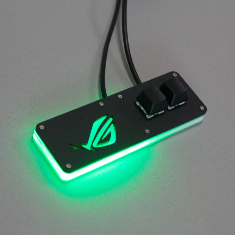 PC 스위치 리셋 컴퓨터 외부 스위치 RGB 조명 데스크탑 마더보드 외부 시작 스위치 케이블, PC 케이스 액세서리 케이블