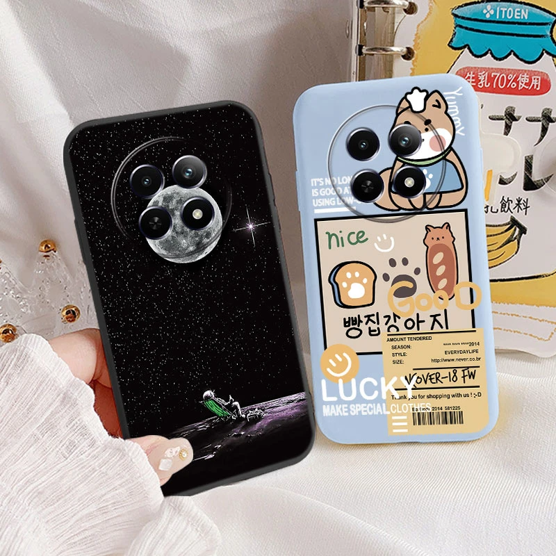 Case For Redmi 14C 4G 14R 5G A4 Note 14 Pro Poco C67 Cute Heart Flower Back Cover Soft Silicone Matte Protective Fundas Cartoon - 202192403