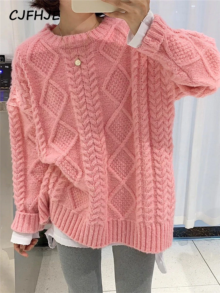 CJFHJE-suéteres de punto para mujer, suéter suelto de lana de gran