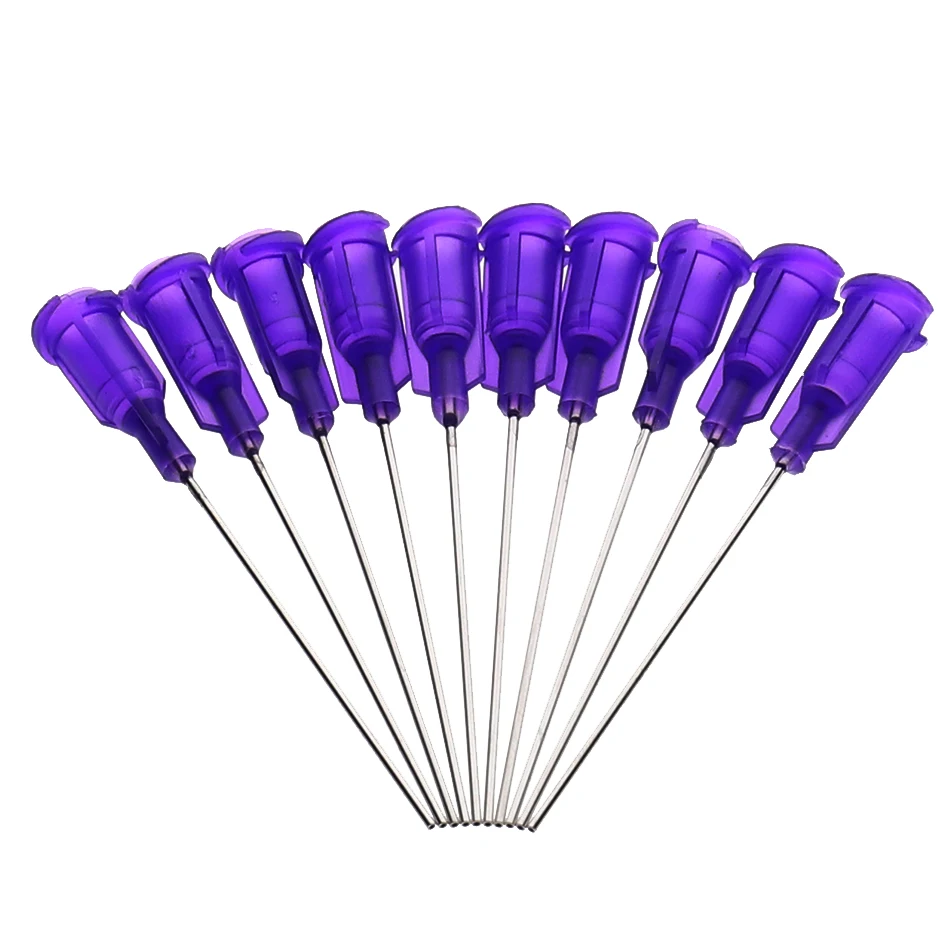 100pcs/lot 17G length 55mm Precision passivated S.S. Dispense Tip PP Safetylok hub glue dispenser needles