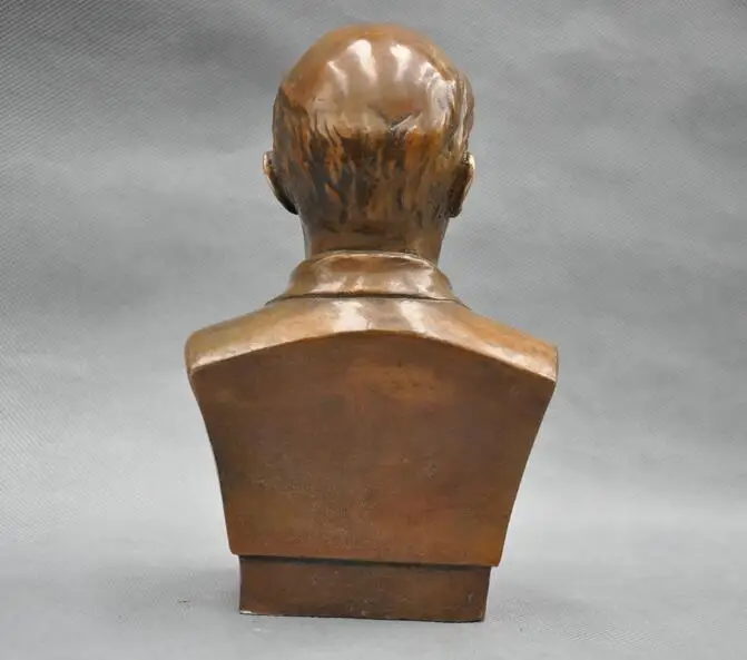 

Copper Statue 7'' Soviet Leader Vladimir Ilyich Ulyanov Lenin Bust Bronze Statue