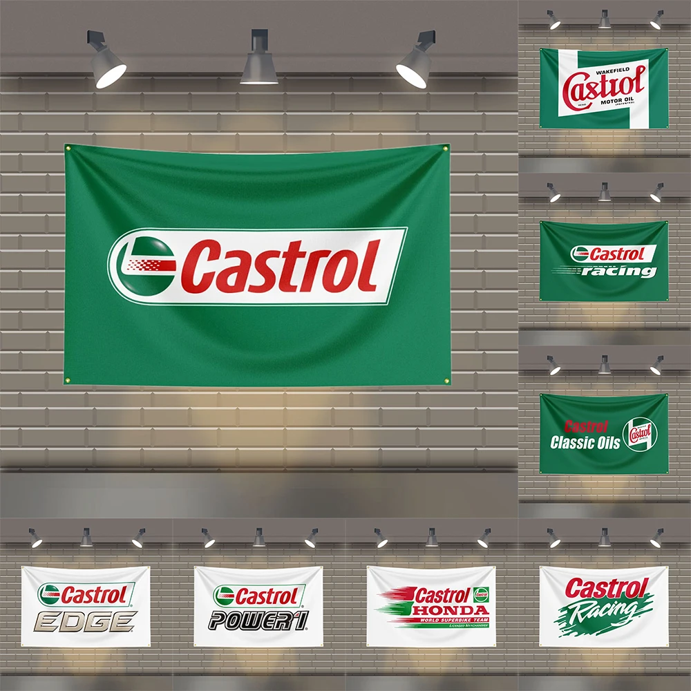 

3x5 Ft Gulfs Racing Oil Flag Polyester Printed Car Flags for Room Garage Decor