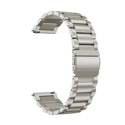 Premium Stainless Steel 22mm Smartwatch Strap with Metal Folding Clasp for Huwei Watch 3 3Pro (Titanium)
