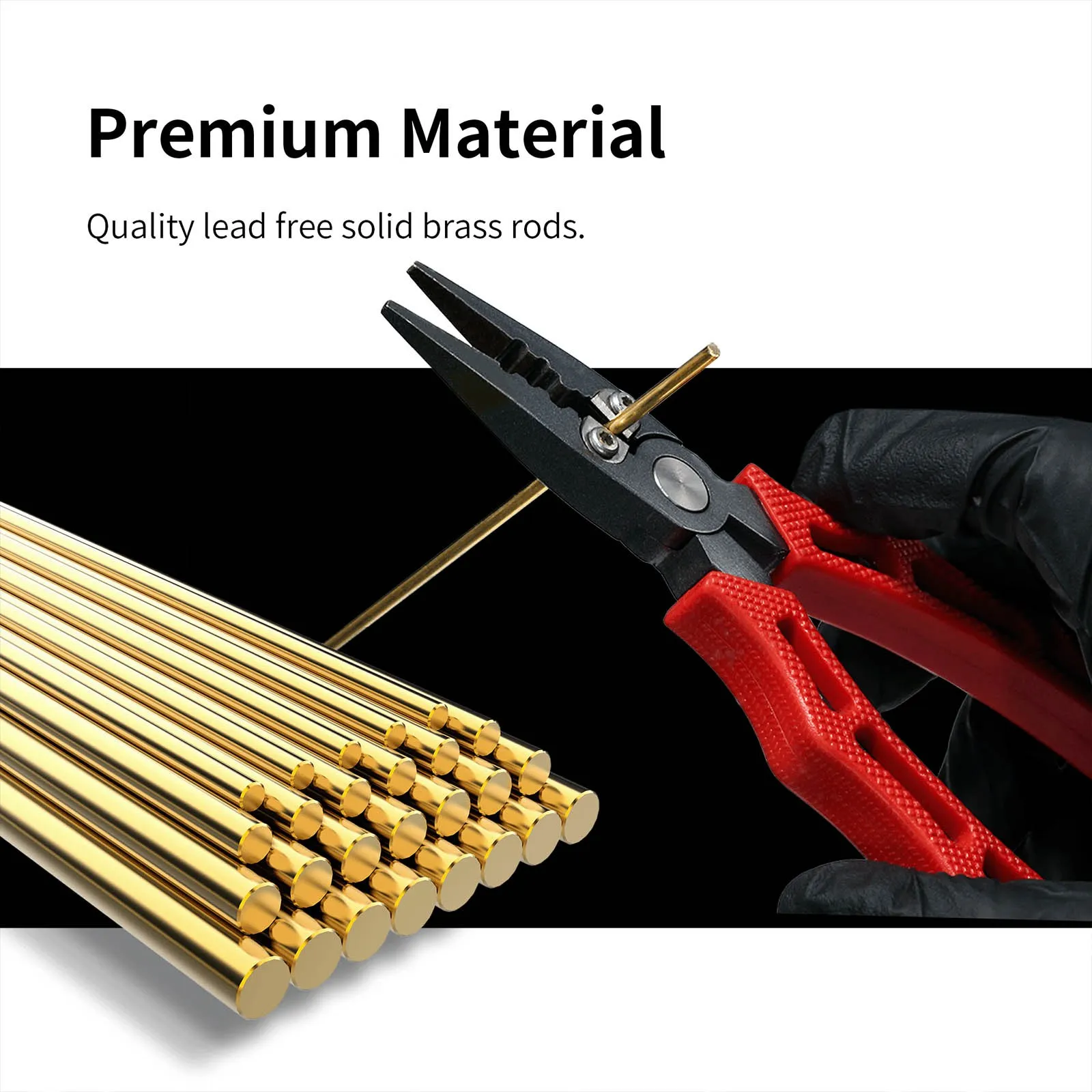 New Dspiae BB(05-30) Series Brass Bars for Modeling 0.5mm 1.0mm 1.5mm 2.0mm 2.5mm 3.0mm Gold Lead Free Solid Brass Rods 4