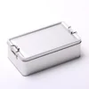 Metal tin silver black flip top storage box tool box coin candy key business card storage box with lid food tin box storage jar 6