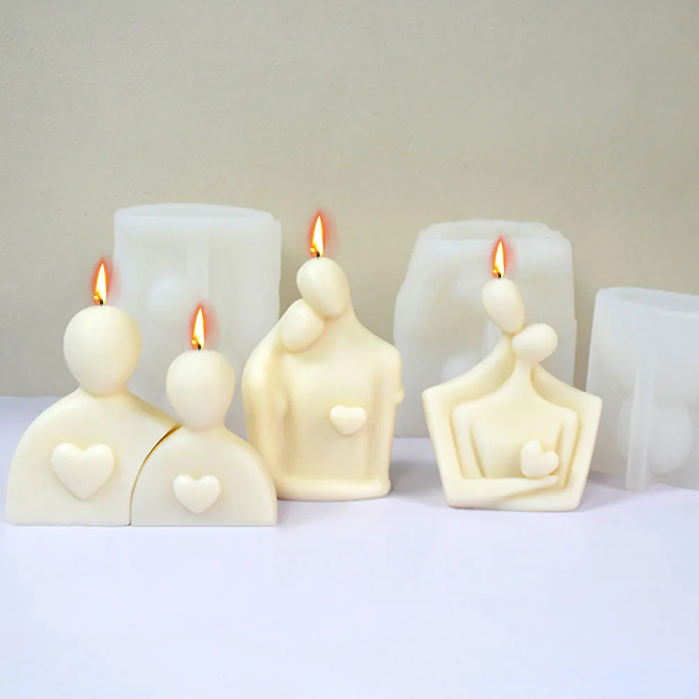 Stampo in Silicone 3D a Forma di Cuore, Bianco, Fai-da-Te