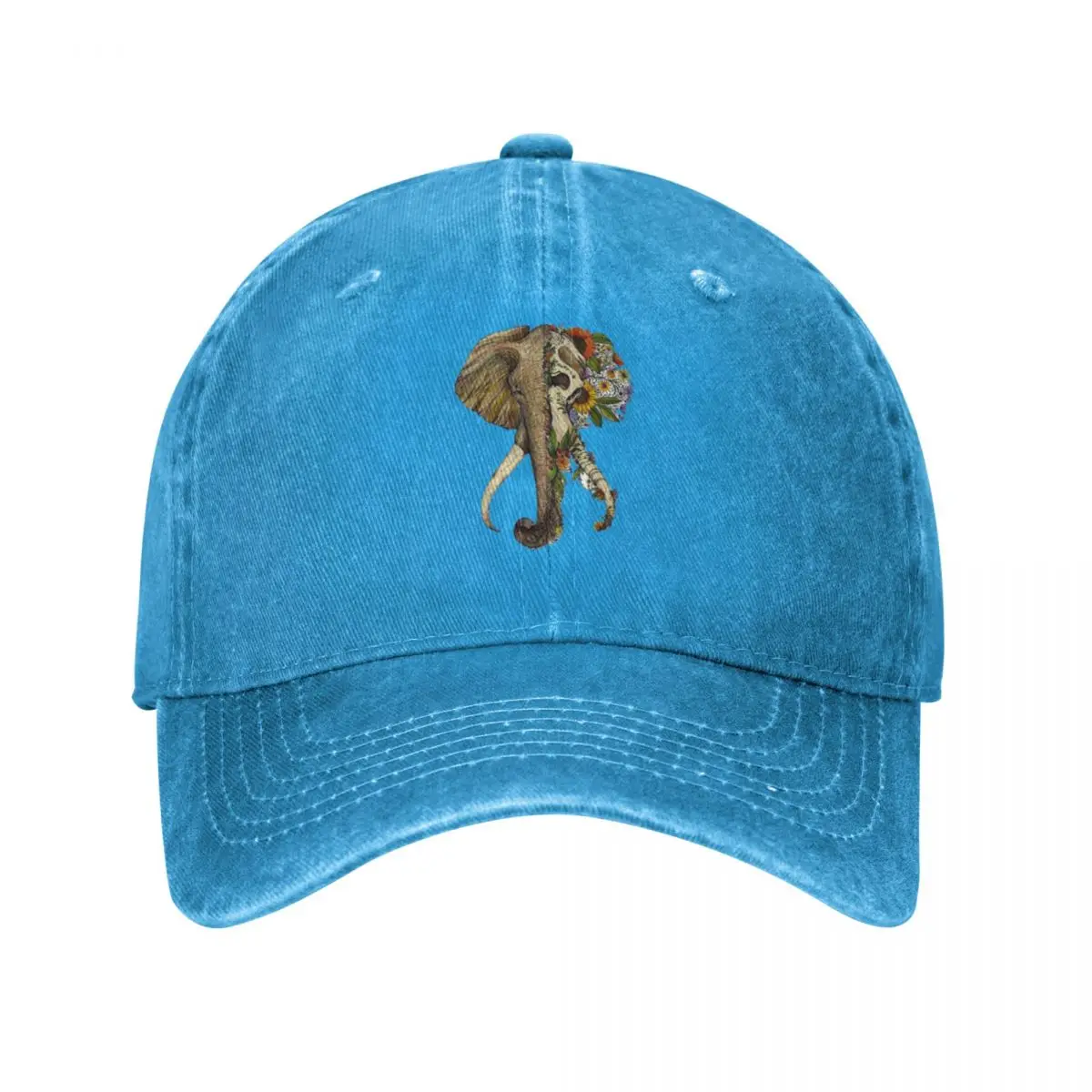 

elephant with flowers Baseball Cap Caps Snap Back Hat Hats Man Women'S