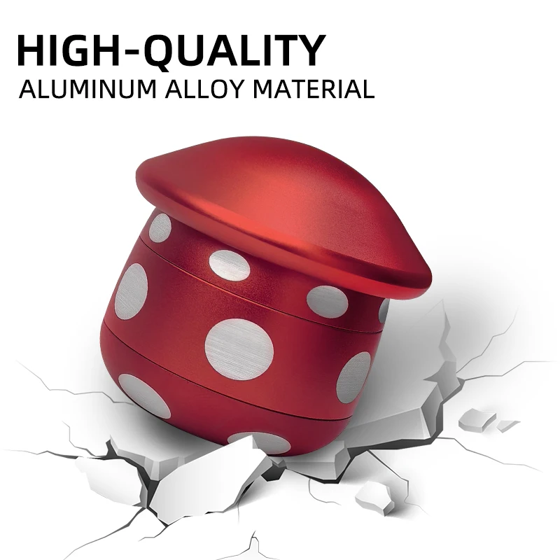 Description Picture 5 of item4 Layers Aluminum Tobacco Grinders for Smoking Mushroom-shaped Cigarette Spice Cutter Metal Pipe Accessories Herb Mills