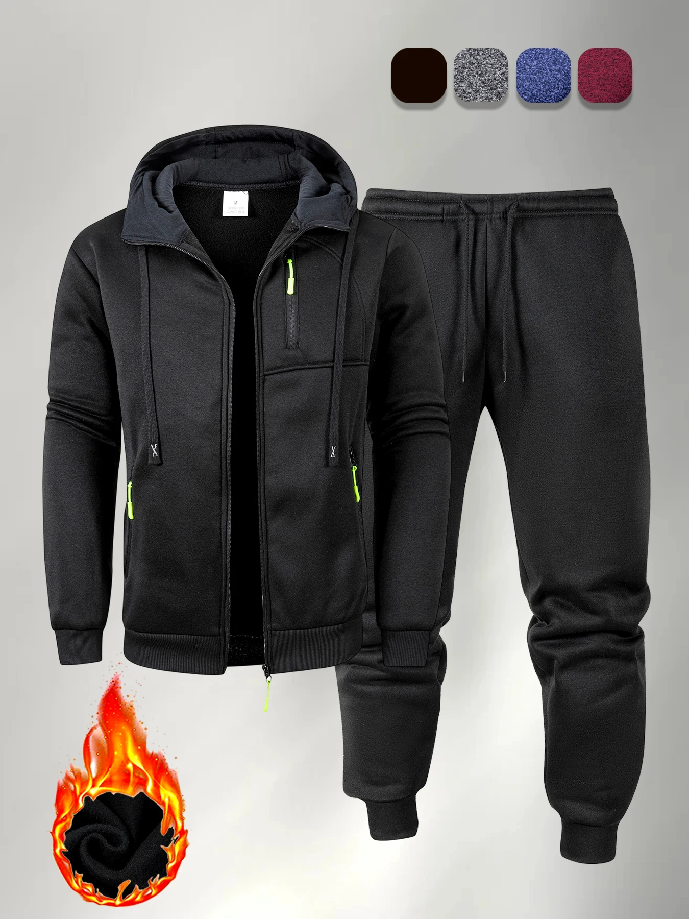 Conjunto De Chándal Para Hombre 2 Piezas - Sudadera Con Capucha Y Pantalones, Casual/deporte, Tallas M-6XL
