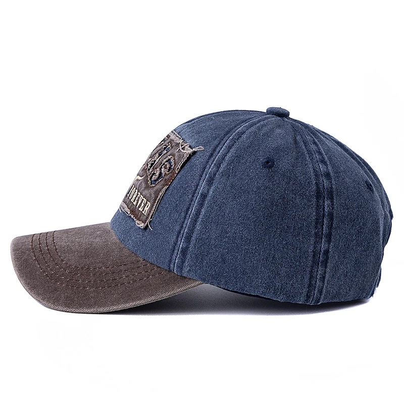 Unisex Washed Cotton Vintage Baseball Cap TEXAS Letter Oxhead Embroidery Outdoor Sports Dad Hat For Men Women Hats