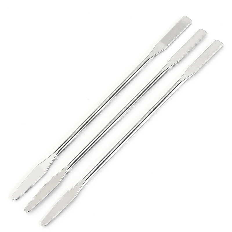 2pcs/set Stainless Steel Mixing Spatula Tool Spatuler Rod Dental Nail Art Makeup Foundation Eyeshadow Mixing Stick Color Tools 5