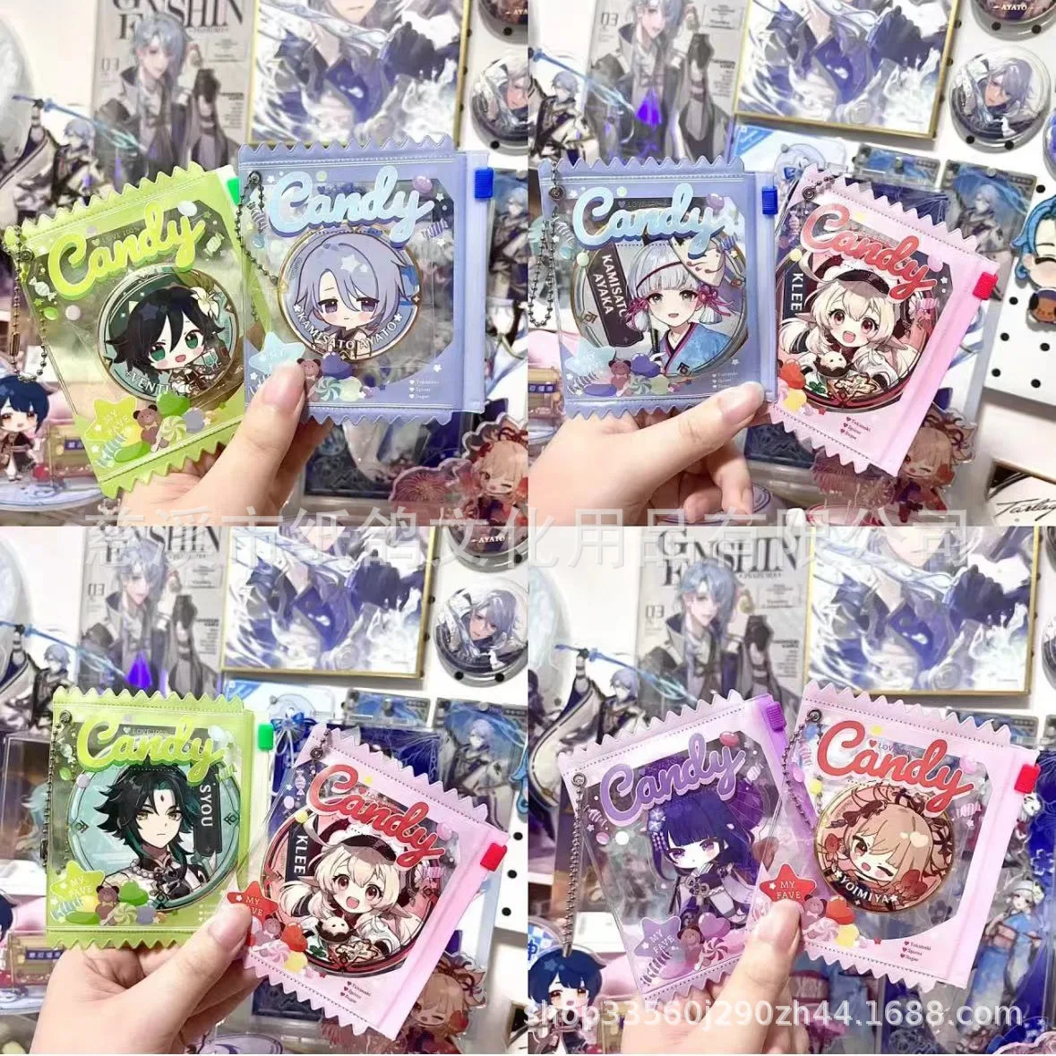 card holder 5pcs Candy Bag Props Large Badge Storage Display Bag Pendant Protective Shell Card Doll