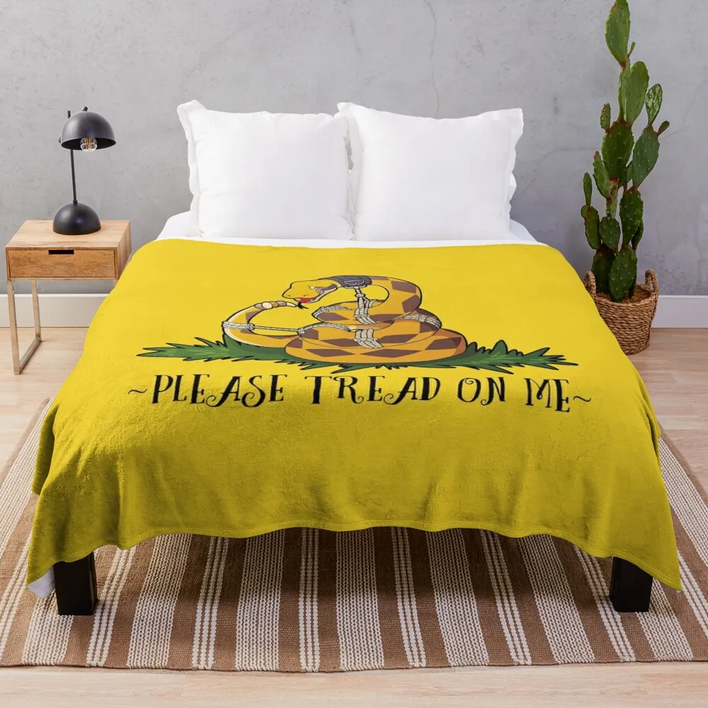 

Please Tread On Me Throw Blanket Soft Big Luxury Designer Extra Large Throw Camping Decorative Sofas Blankets