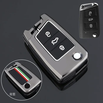 Cover per chiave/telecomando per Volkswagen VW Golf 7 gti mk7 r Touran Skoda Octavia 3 Superb Karoq Kodiaq Seat Leon mk3 Ateca accessori - Cover custodia chiave auto per Volkswagen VW Golf 7 gti mk7 r Touran Skoda Octavia