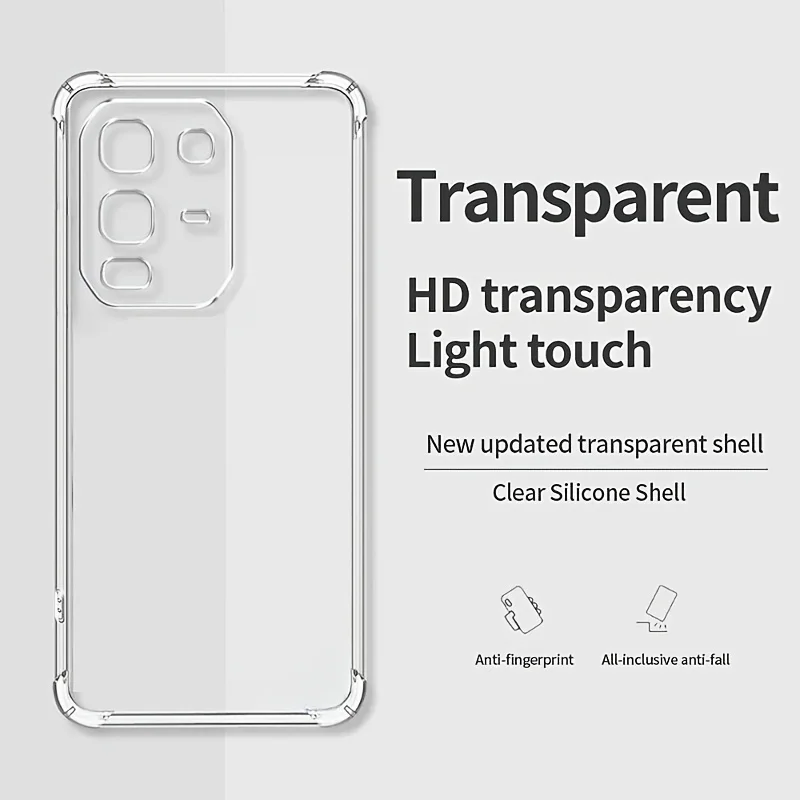 Crystal Clear Soft Silicone Back Cover - Transparent Phone Case