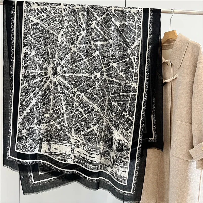 

100*200cm brand 100% pure cashmere scarf for Women Shawls Wraps Hijabs Scarves Design Print Winter Warm Bufanda Poncho Echarpe