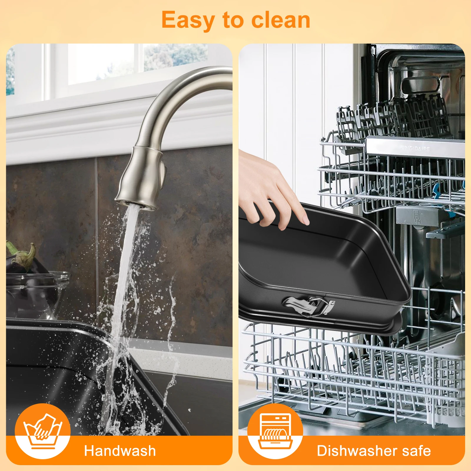 1Pc Carbon Steel Baking Tray Non-Stick Cheesecake Baking Pan Square/Rectangle Cake Mold Bread Cake Bakeware for Kitchen Utensils