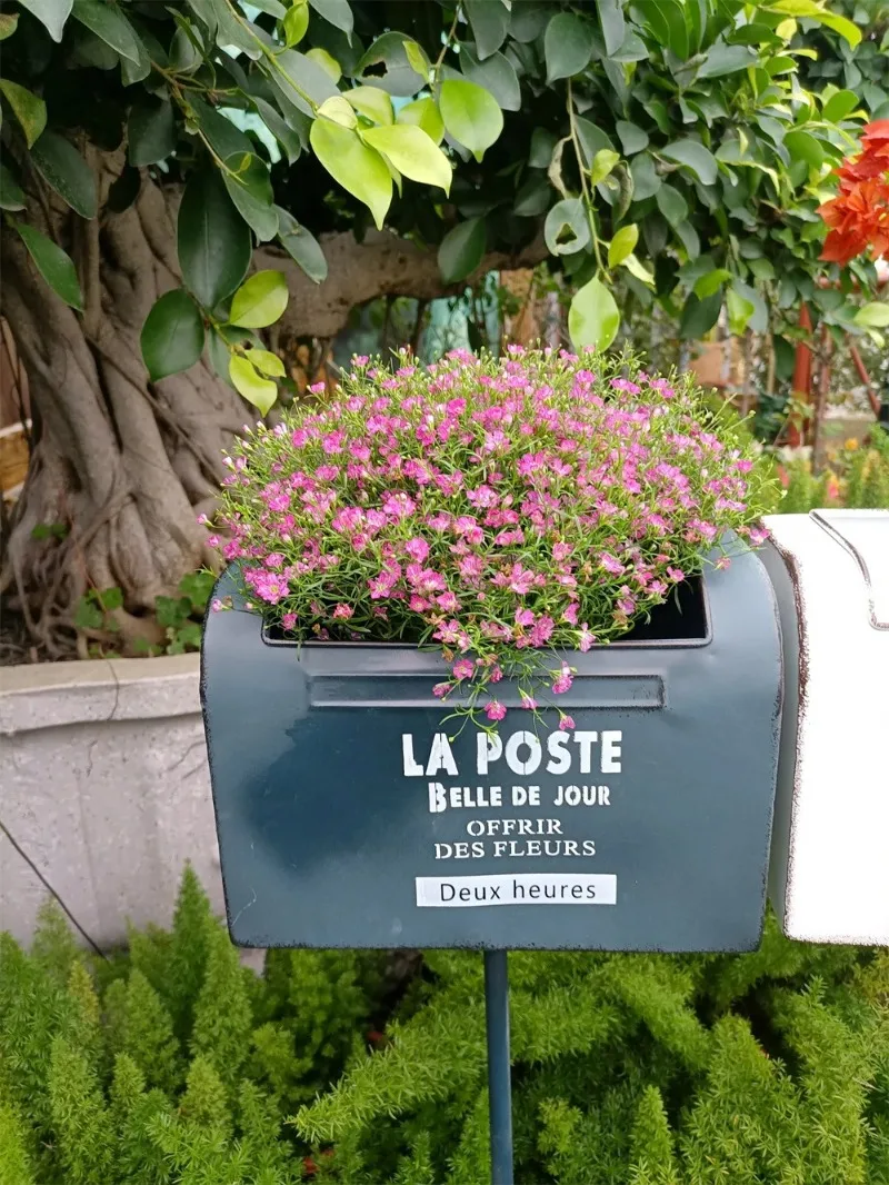 Garden Landscape of Villa Plug-in Mailbox Basin Balcony Decorative Flower-inserted Flowerpot. Plant Stand Balcony Decorations
