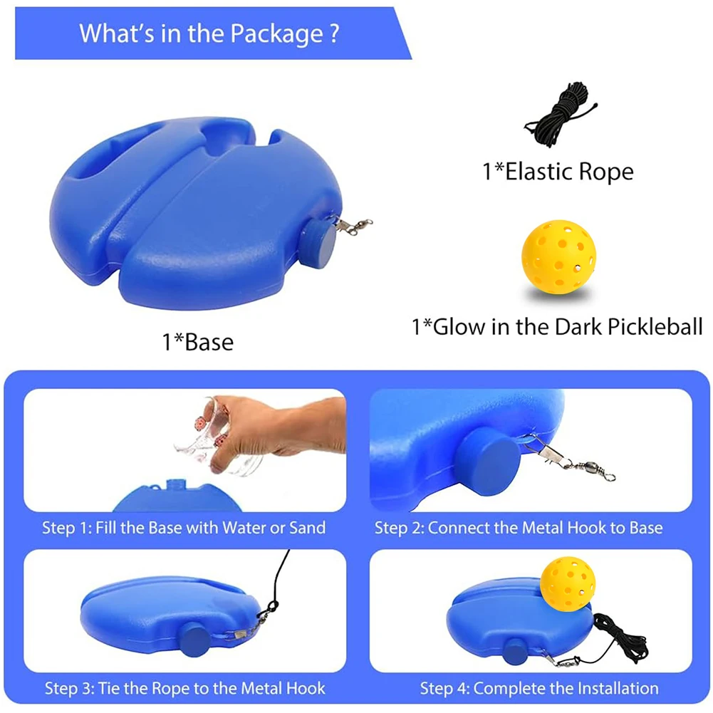 Pickleball Trainer Pickleball Ball Baseboard Indoor Outdoor Training Tool Exercise Kids Adult Single Player pickleball trainer