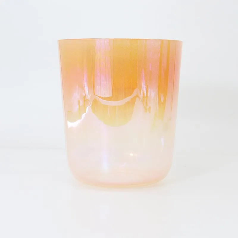 Orange Series Gradient Crystal Chakra Singing Bowl Yoga Quartz Singing Bowl Spiritualità Diapason Squishy Cuarzos Meditation
