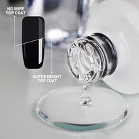AWStorG 15ML Super Top Coat Nail Art Gel Varnish Semi Permanent Soak Off No Wipe UV Gel Varnish Shining Clear Top Coat 2