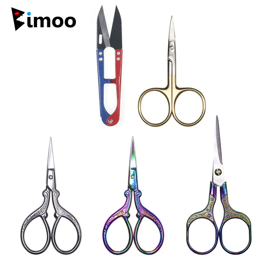 Stainless Steel Carbide Scissors Thread Yarn Feather Hair Synthetic Fiber Cutter Trout Fishing Lures Fly Tying Tool 1PC fishing scissors,fishing tools,fishing tool,fishing tackle,fishing accessories