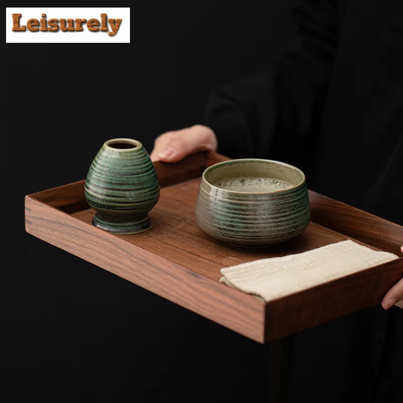 280ml Japanese Kiln Change Threaded Matcha Bowl Small Tea Ordering Basin Song Dynasty Green Tea Powder Tool Ceremony Accessories