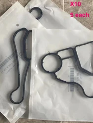Original Oli Filter Gasket For BMW E90 E60 E61 E70 E71 11428637820 11428637821 11427537293 5 set 10 pcs Lubrication system