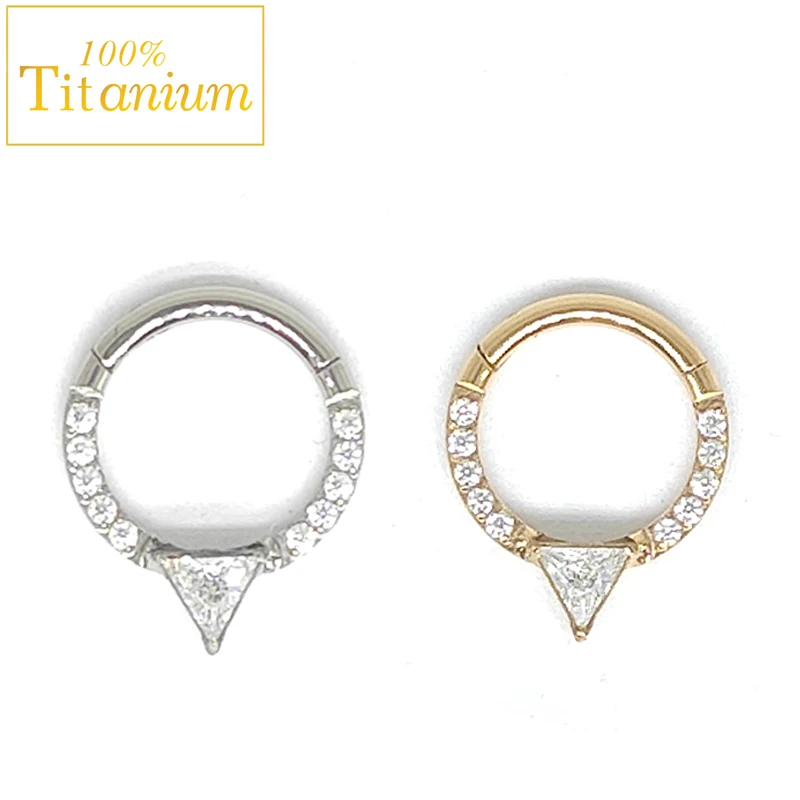 

Nose Rings High Quality G23 Titanium Septum Piercing Clicker Hoop Hight Segment Earrings Cartilage Tragus Helix Body Jewelry 16G
