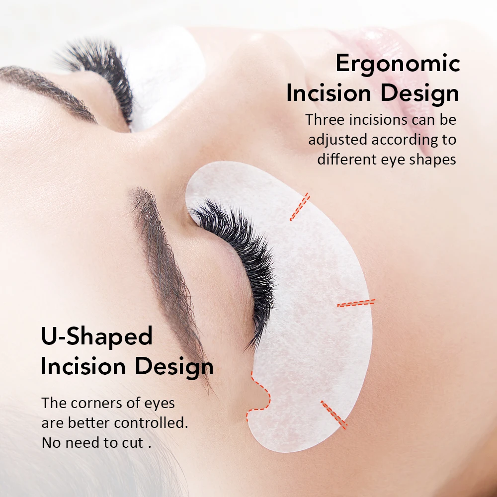 50 Pairs Hydrogel Eye Patches Eyelash Extension Patch For False Eyelashes U Shaped Eye Gel Pads Under Eyelash Pad Makeup Tools