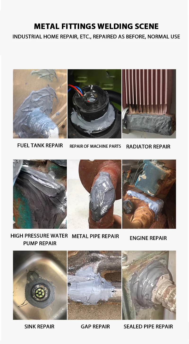 Description Picture 4 of item50/85g A+B Glue Casting Adhesive Industrial Repair Agent Casting Metal Cast Iron Trachoma Stomatal Crackle Welding Glue Caulk