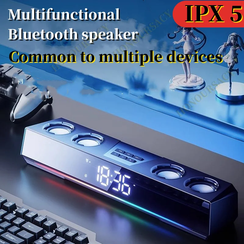 

HiFi качественная Bluetooth Колонка RGB, домашний кинотеатр, звуковая система, часы, дисплей, музыкальный центр, колонки для ПК, сабвуфер, Caixa De Som