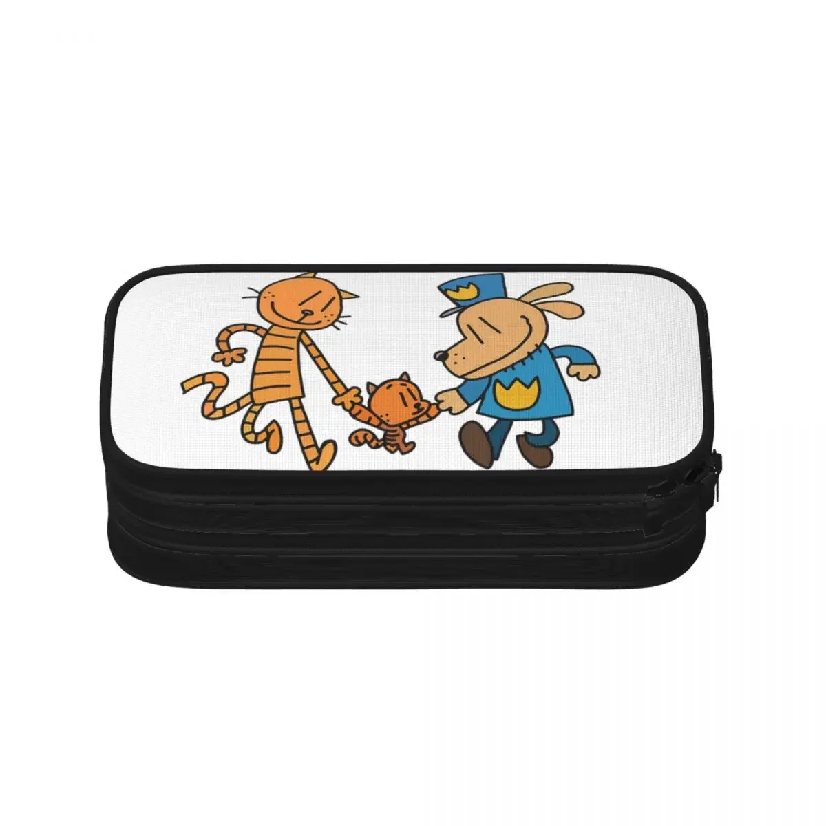 Dog Man, Lil Petey, And Big Petey Fan Art Pencil Cases Big Capacity Pen Bags Pen Box Pencil Pouch For Boys Girls Stationery