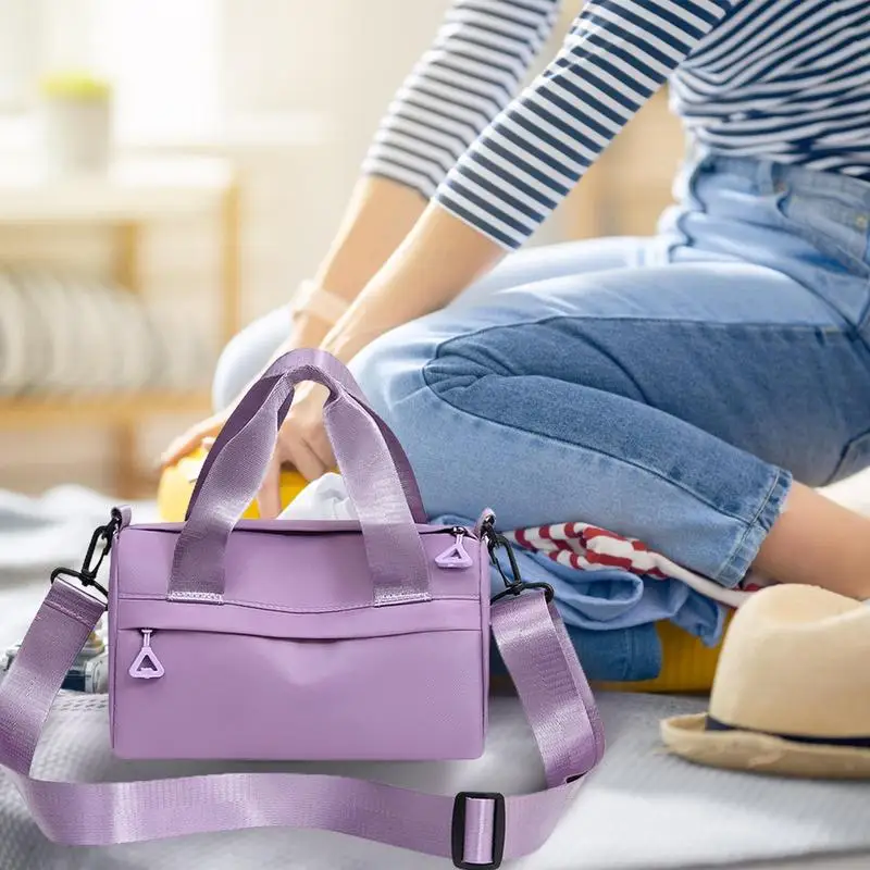 Small Gym Bags Multipurpose Zippered Fitness Bags Outdoor Tote Bag With Shoulder Straps Portable Crossbody Bags For Hiking 5