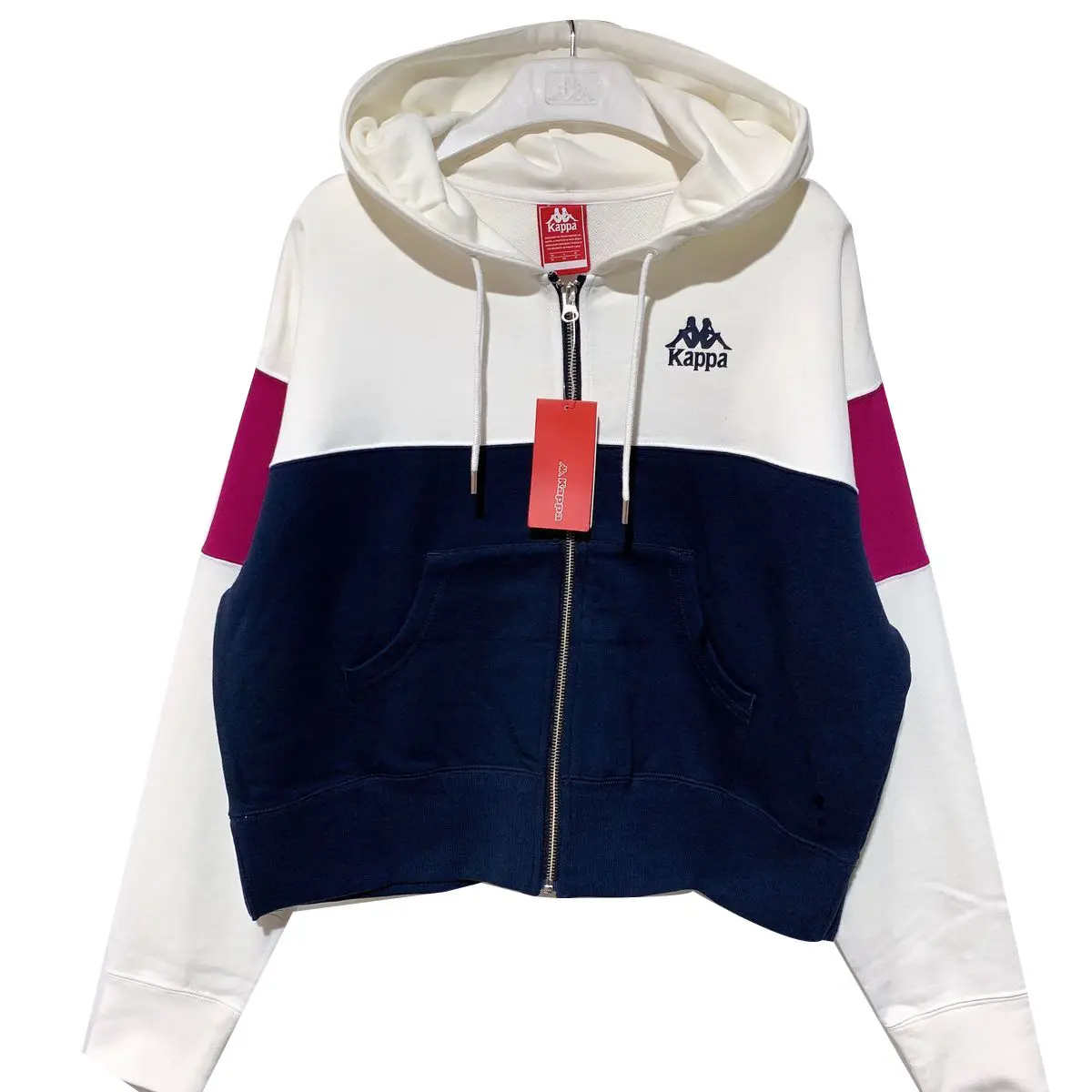 카파 여성 캐주얼 후드 오픈 가디건 재킷 통기성 스포츠웨어 레저 아우터 K0A22MK2G 지퍼 클로저