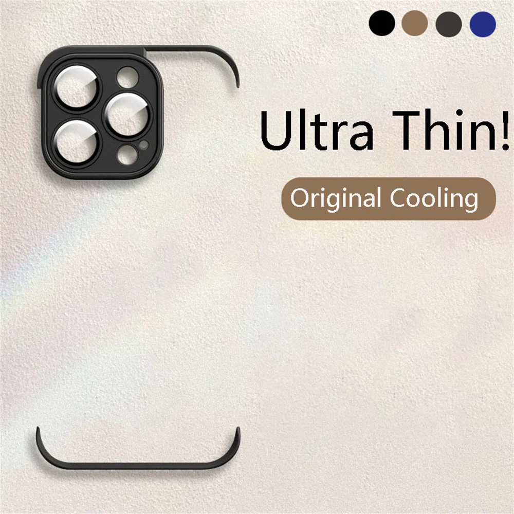 Ultra-Thin Frameless Protective Case with Corner Stickers and Cooling Technology
