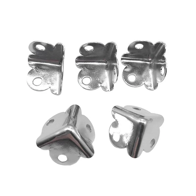 4Pcs Iron Corner Protector Table Corner Edge Protection Cover Jewelry Chest Box Wooden Case Decorative Feet Leg Metal furniture corner protector decorative corner cover wood box feet protector metal decorative protectors