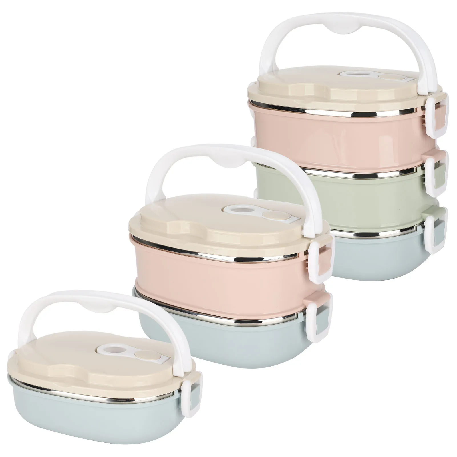 Lunch Box Lunch Box Portable Stainless Steel Food Container for Student Children Work Kitchen Utensils Stainless Steel Lunch Box - 6