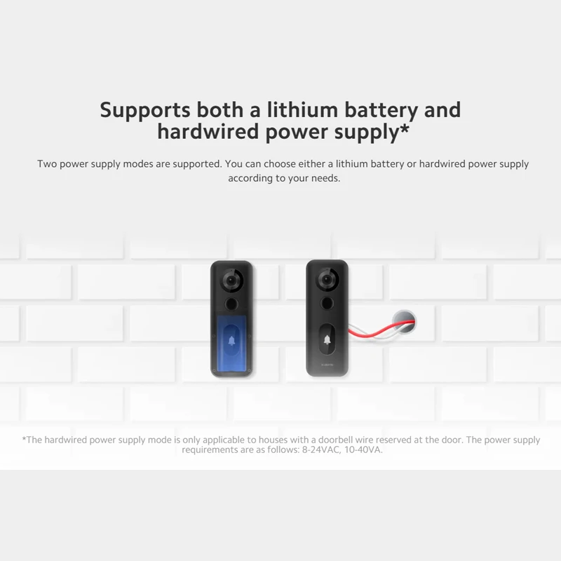 Smart Door Sensor Xiaomi Smart Doorbell 3S 2K Ultra HD Night Vision Video Doorbell Long Battery AI Human Recognition Work with Mi home APP