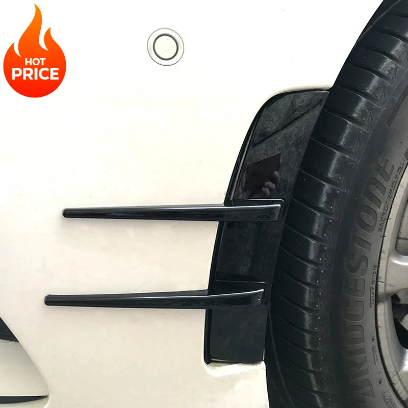 Car Bumper Spoiler: 2Pcs Car Front Rear Bumper Side Air Vent Splitter Spoiler Canard