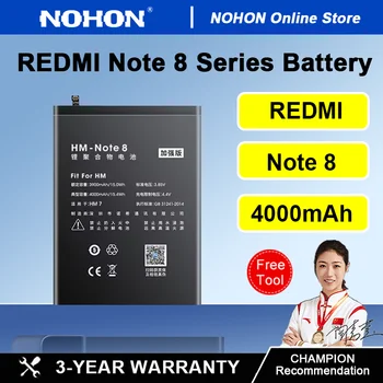 NOHON High Capacity Battery for Redmi Note 8 Note 8Pro BN46 BM4J Replacement Battery for Redmi Note 8 8T Redmi 7 Note 8 Pro tool