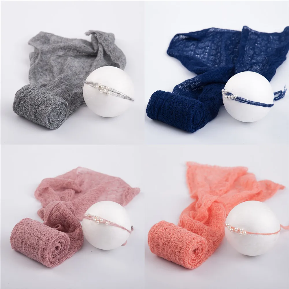 Newborn Photography Props Wrap Soft Mohair Knitted Baby Blanket  Swaddling  Photography  Babies Accessories