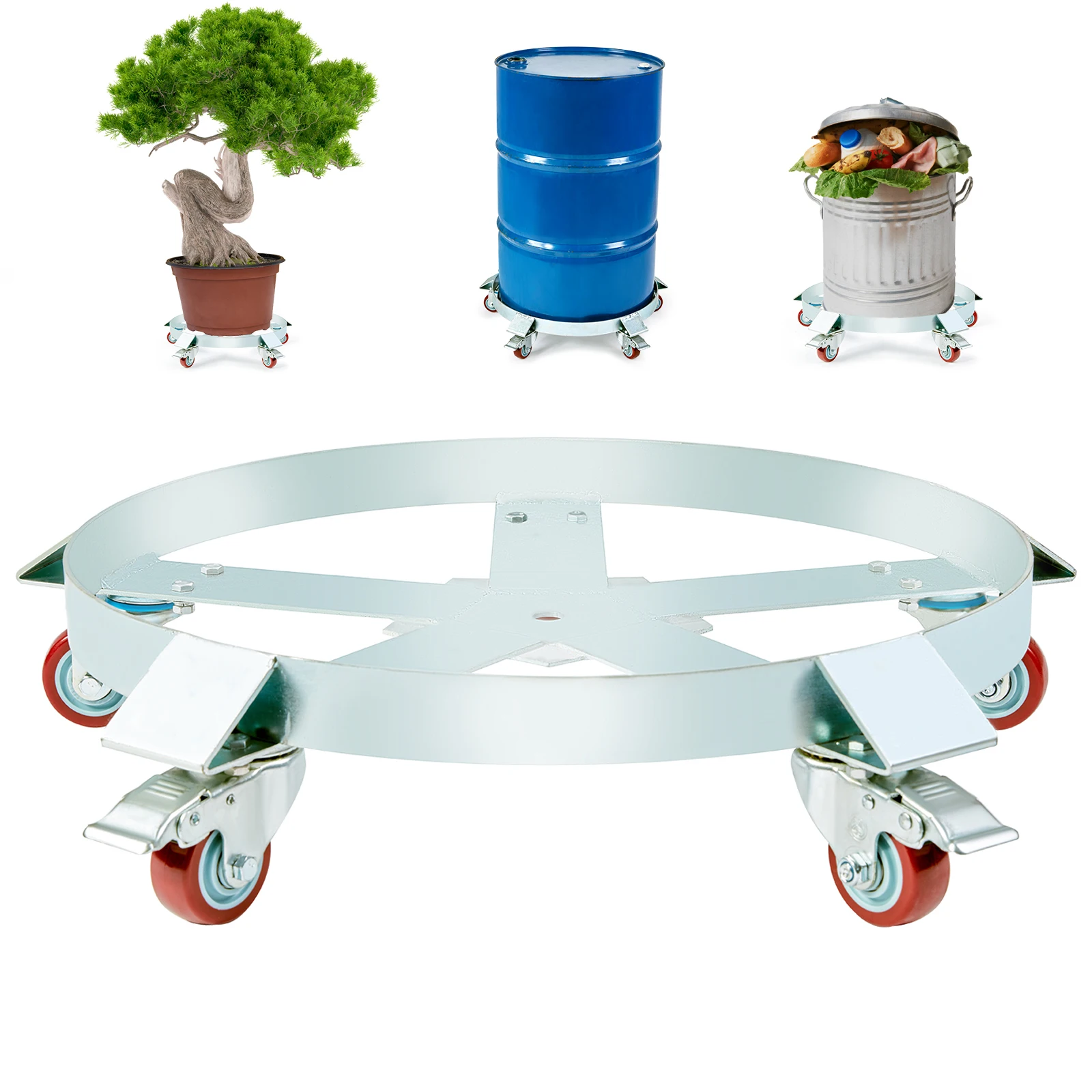 Heavy Duty Steel Drum Dolly for 55 Gallon Barrels