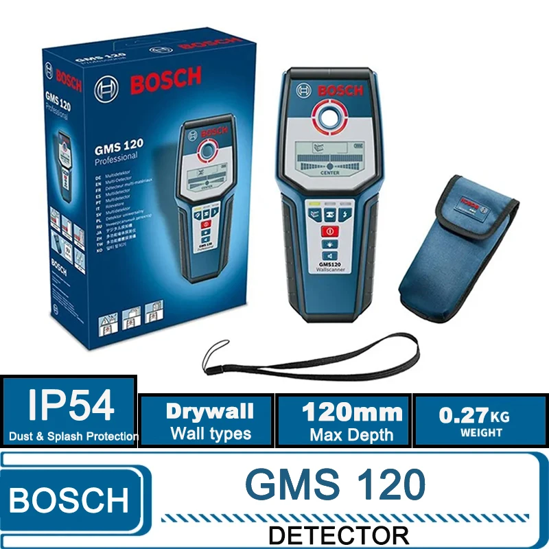 BOSCH GMS 120 Wall detector to detect metal steel wire measuring