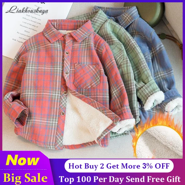 100% Cotton Casual Plaid Blouse Striped Shirt: A Fashionable Choice for Boys and Girls